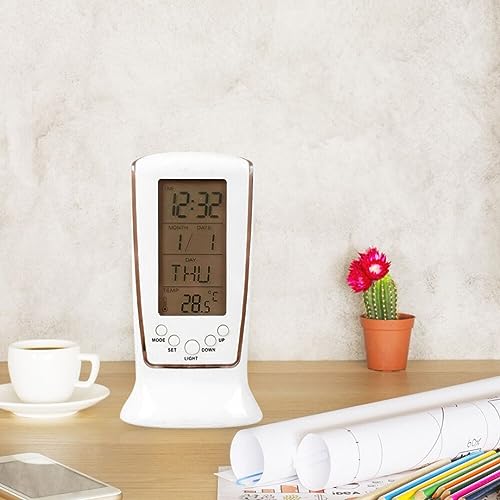 Relógio Digital De Mesa Despertador Calendário Termômetro