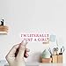 (3Pcs) I'm Literally Just A Girl Sticker Quotes Funny Stickers Decal Waterproof Vinyl Stickers Adult for Laptop Kindle Car Tumbler Water Bottle Mug Phone Notebook Helmet - Size 3”x0,9”