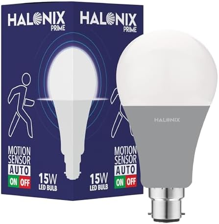 Halonix 15W Motion Sensor Led bulb | Color-6500K White | Auto on- Auto ...