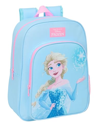 FROZEN Mochila escolar infantil animada, mochila infantil, mochila infantil, adaptável a carro, ideal para crianças na idade escolar, confortável e versátil, qualidade e resistência, 26 x 11 x 34 cm