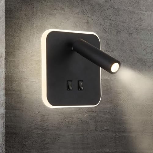 Lámpara de pared con ángulo ajustable y rotación de 350 grados con interruptor 6