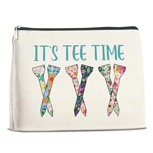 Golf Gifts Makeup Bag, Team Gifts for Women Golf Lover Player Inspirational Gift for Golfers Friendship Birthday Gift for Her Female Friend Zipper Cosmetic Bag Travel Toiletry Pouch for Purse