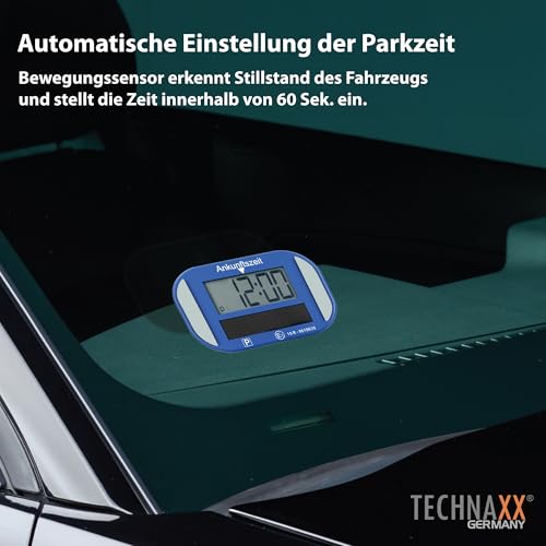 technaxx Elektronische Solar-Parkscheibe mit Bewegungssensor, KBA TX-337 – Ansicht 3