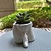 Yurtziru Funny Planter Pot Body Vases Penis Decor Penis Planter Pot Outdoor & Indoor Home Garden Office Decor (White)