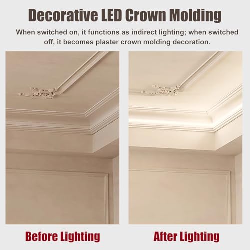 Moldura de Techo y canal de iluminación LED en aluminio de 1,5m con cubierta translúcida 5