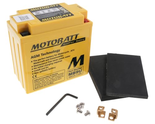 MOTOBATT Batterie 12 V 11 Ah (MB9U) [wartungsfrei & versiegelt] kompatibel mit Kawasaki GPZ 305 Unitrak Belt Drive EX305B 1984-1989
