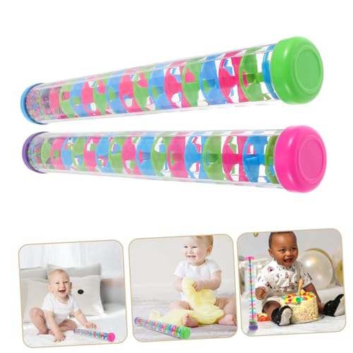 Bâton de pluie plastique robuste instrument de percussion sensoriel pour bébé