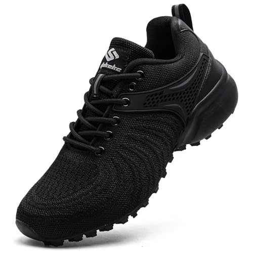 Image of Men's Trail Running Shoes Lightweight Breathable Walking Hiking Sneakers Outdoor Athletic Tennis Cross Training Shoes