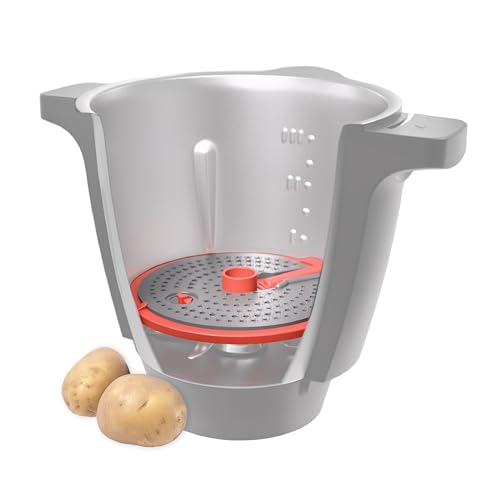 Wundermix - WunderPeeler V2 Schäler-Aufsatz für Monsieur Cuisine Smart Connect & Trend Kartoffelschäler mit Kunststoff-Reibe Schälen von Kartoffel Karotte Gemüse
