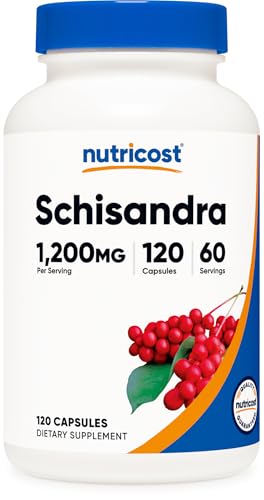 Nutricost Schisandra Supplement 1,200mg Per Serving, 120 Capsules for 60