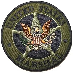 StarWay United States Marshal Embroidered Patches for Embroidery Cloth Patch Badge Hook & Loop Christmas Embroidered Patch color2
