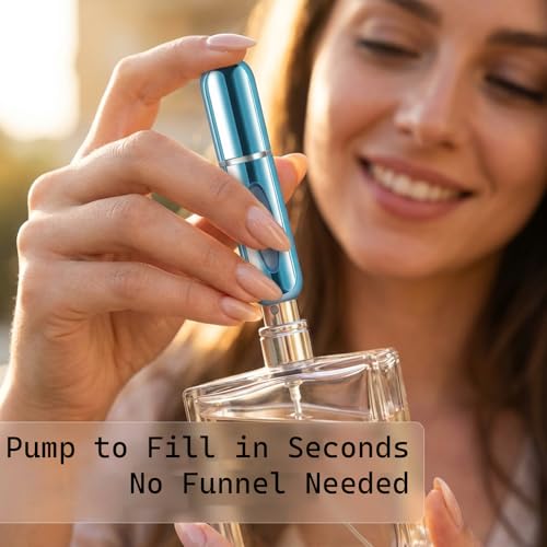 Perfume Travel Refillable bottle,4Pcs 5ml Travel Perfume Bottle Refillable,Travel Size Perfume Refill Bottle for Women Men Small Mister Spray Bottle, for Travel and Outgoing - Image 5