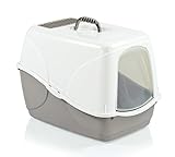 integrierter Tragegriff FOP Katzentoilette Buffy mit Haube und Aktivkohlefilter (Weiss)