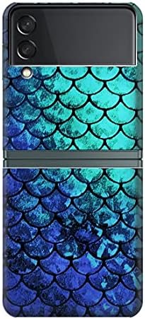 R3047 Green Mermaid Fish Scale Case Cover for Samsung Galaxy Z Flip 3 5G