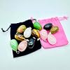 Ealthrwtacl 6 Pcs Natural Stone Pendants Healing Crystal Pendants Gemstone Egg Oval Shape Charms for Jewelry Making Necklace Accessories Gift #3