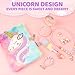 Wilava Unicorn Toys Gifts for Girls 4 5 6 7 8 9 10Years Old with Plush Toy Backpack 316 Stainless Steel Water Bottle Jewelry (Necklace Bracelet) Diary with Lock for Girls Sleep Mask Hair Accessories