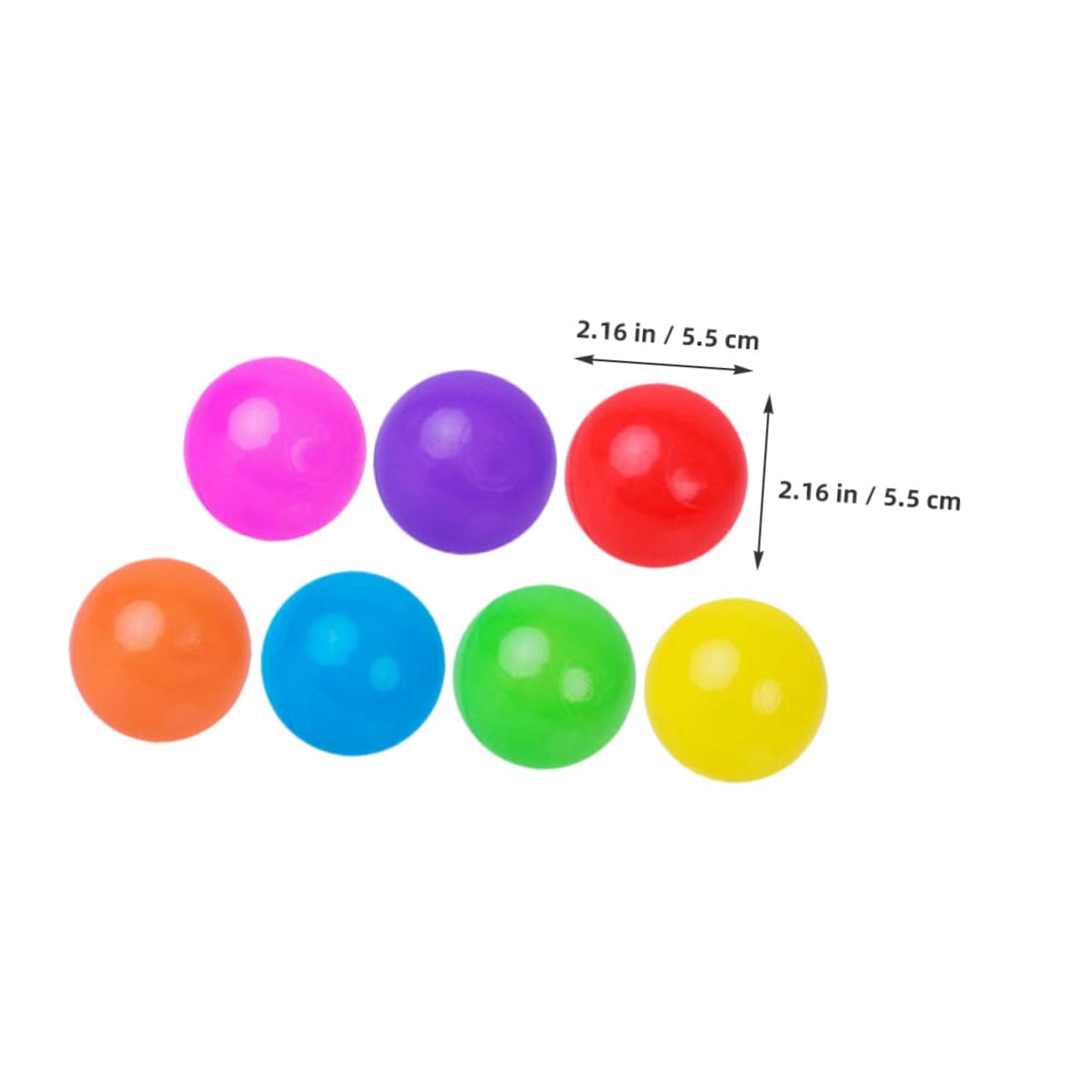 BESTonZON Bolas Oceánicas Redondas de Plástico 100 Piezas para Bebés