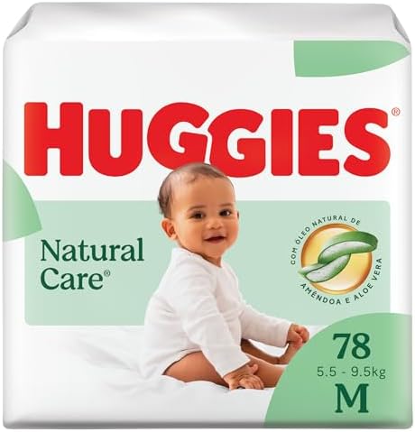 Huggies Fralda Descartável Premium Natural Care M - 78 Un