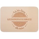 JUNIWORDS Frühstücksbrettchen, Ich bin dieser legendäre Gastronomietechniker, von dem alle reden, Holzbrett Frühstücksbrett Holzbrettchen (5049606)