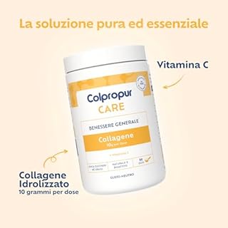Collagene Idrolizzato in Polvere Gusto Neutro - Peptidi di Collagene, Collagene da Bere Integratore per Ossa, Cartilagini, Pelle e Denti – 300g