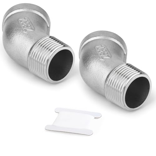 Image of TAILONZ 3/4" BSP 304SS Female x Male 45° Pipe Elbow Connector (2Pcs)