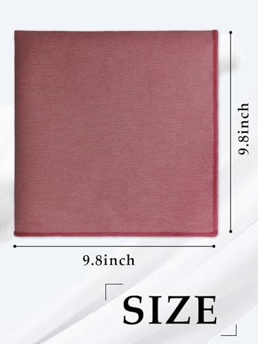 Image of Luckyvestir Pocket Squares for Men Solid Color Cotton Pocket Square Mens Handkerchief for Dinner Church Wedding