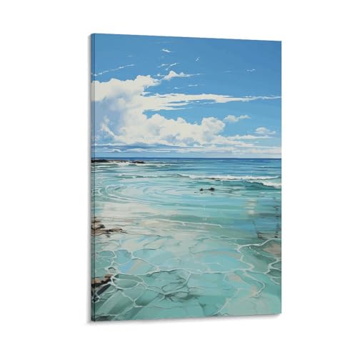 Impression sur toile moderne contre les murs vides un poster tranquille pour chambre cosy