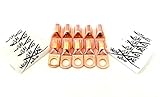 (10) 4 Gauge Copper Ring Terminals 3/8