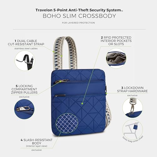 Image of Travelon Anti-Theft Boho Slim Crossbody