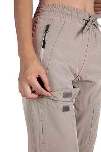 Abangoo Women's Cargo Joggers Workout Pants Outdoor Lightweight Quick Dry Athletic Travel Hiking Pants(Ab08-Khaki-Xl) #TOP5