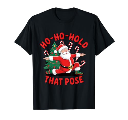 Xmas Yoga Santa Claus Christmas T-Shirt