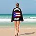 Vintage Boricua P.R.-State Flag Printed Beach Towel Lightweight Swim Surfing Towels for Pool Travel Vacation 130x80cm