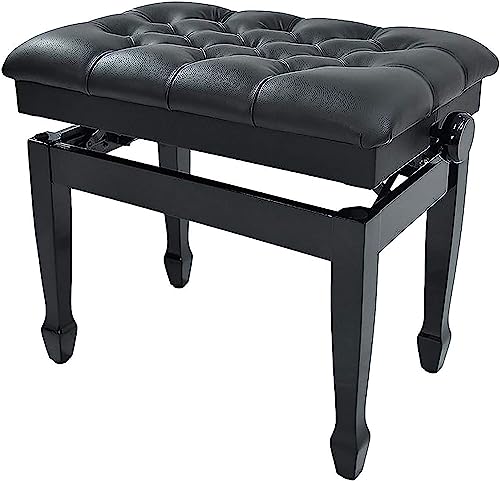Yisss Tabouret Piano,Banquette Piano Banc Banc de Piano en Bois pour Tabouret de Piano réglable, Pieds en Bois Robustes, avec Similicuir boutonné Noir, Assise Simple (Null Black) - Les Beatles, Paul McCartney, John Lennon, RIngo Starr, George Harrison Yisss Tabouret Piano,Banquette Piano Banc Banc de Piano en Bois pour Tabouret de Piano réglable, Pieds en Bois Robustes, avec Similicuir boutonné Noir, Assise Simple (Null Black)