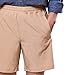 DADDY BABY Men’s Casual Gym Shorts with Built-in Underwear and Zipper Pockets (XL, Khaki)