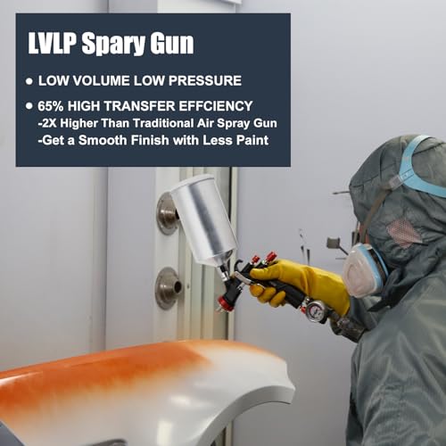 Image of AEROPRO Tools R500 LVLP Double Air Spray Gun Kit with 1000cc Aluminum Cup, A610 Paint Guns Automotive, Car Paint Gun Sprayer, Paint Gun for House Painting, Car, Furniture, Varnish and Top Coat