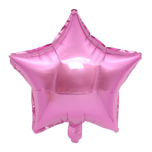 Image of MEETINGU Pink Star Foil Balloons, 10pcs, Pink, Star, Balloons, Women, Girls, Birthday, Anniversary