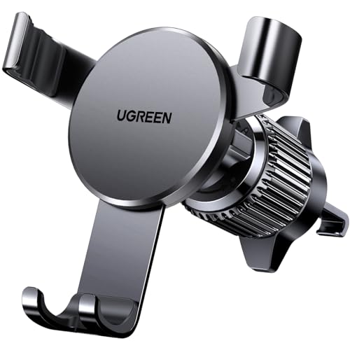 Image of UGREEN Car Phone Holder Air Vent Universal Gravity Mount Cradle, Compatible with iPhone 16 Pro Max, Galaxy S25 Ultra, and More 5.8-7.2'' Phones, Black