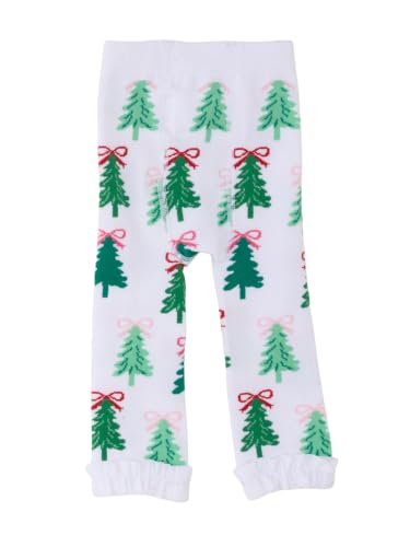Image of RuffleButts Baby Girls Patterned Footless Ruffled Tights - Ruffle Tights | For Female Infants And Toddlers, Everyday Wear, Special Occasion Outfits, Layering Essential