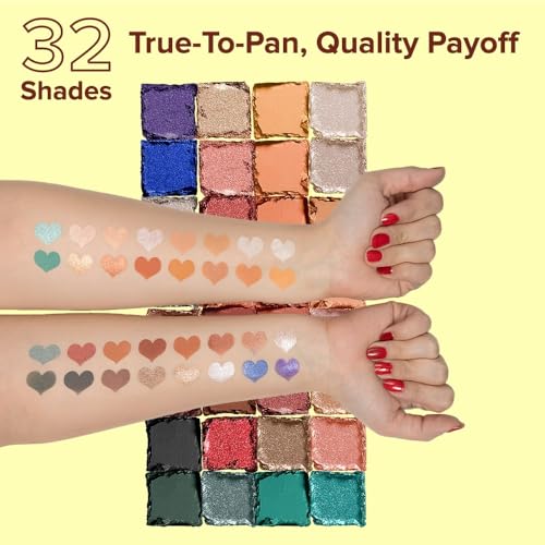 Image of Daily Life Forever52 Naturals The All You Need 32 Shades Eyeshadow Palette| Highly Pigmented and Blendable | Multicolor | Matte and Shimmer Finish (Autumn Amour-01,48g)