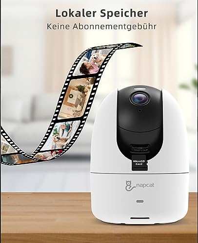 Überwachungskamera Innen NAPCAT mit 2.5K Auflösung und WLAN