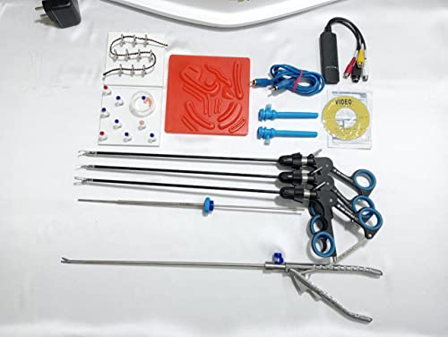 Image of Laparoscopy Trainer Turtle Shape Endo Trainer Box with 5 Instruments | Laparoscopic Endotrainer Kit | | Full Body Design Laparoscopic Training Box | Suture Practice Kit