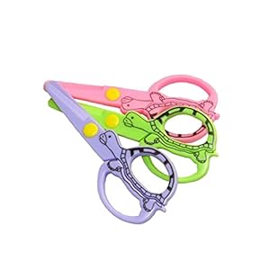 3 Stks Plastic Veiligheid Schaar Plastic Blunt Tipped Kid en Peuter Veiligheid Craft Schaar voor Kleuterschool…