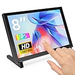 ELECROW For Raspberry Pi Screen, Small Monitor 8 Inch 1280×800 Touch Screen Monitor Compatible with Raspberry Pi 5/4, PC/Laptop