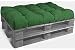 Cojín de sillón de terraza. Cojines Asientos para Palet. Colchón de Bancos de terraza y Jardín. Cojines Palets 120 x 80 x 10 cm (Verde)