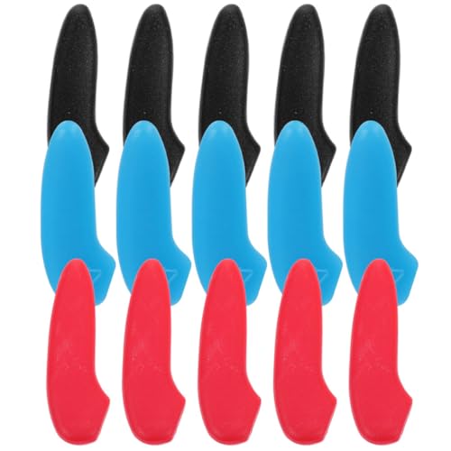 SHINEOFI Fundas para Cuchillas de Cocina 30 Piezas Protectores de Punta Resistentes al Desgaste Fundas Multifunción para Cortadores Profesionales en Plástico Colores Rojo Azul Negro