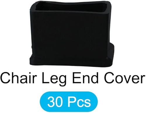 Miniatura 5 de Funda para patas de silla (1.181 in x 0.591 in), 30 unidades, tapas rectangulares de PVC para patas de muebles, protector de suelo, para sofá, mesa,