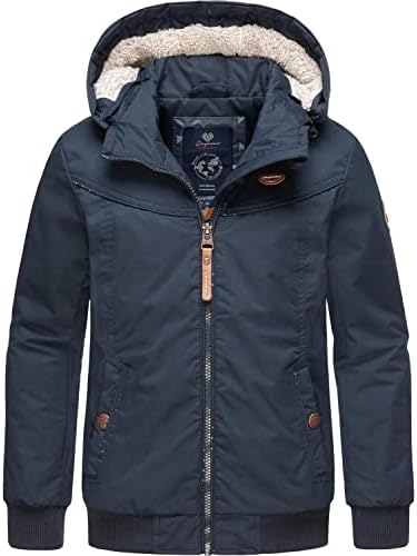 Ragwear Elvina 128-152 Winterjas voor meisjes, outdoorjas met capuchon, zwart, 128