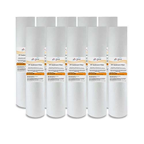 Exclusive Discount 90% Price (10 Pack) BB 20"x 4.5" Whole House 10 Micron Melt-Blown Polypropylene Sediment Water Filters Compatible with 20" BB Whole House Water Filter Systems