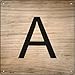 SMART BLONDE A Letter Tile Novelty Mini Metal Square Sign MSQ-1103