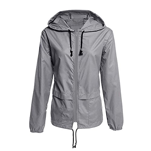 Regenjacke Damen Sommer,Leichte Winddicht Jacke Wasserdichte Atmungsaktiv...